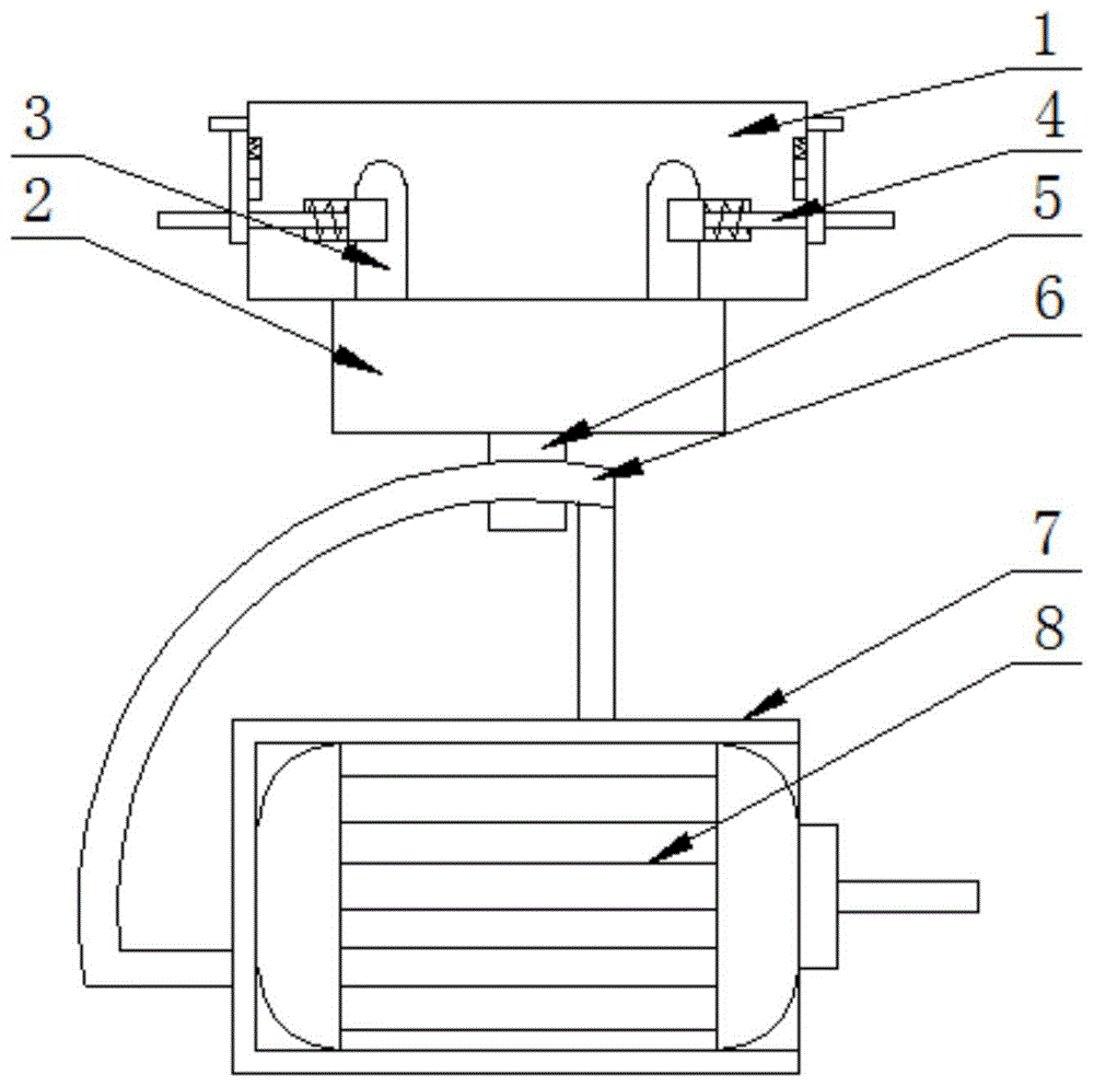 一种内置挂式柔性连接运丝电机的制作方法