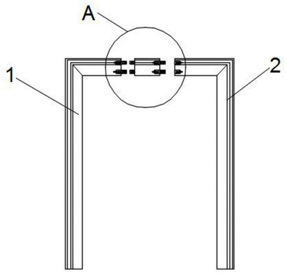 一种可调节尺寸的防盗门框的制作方法