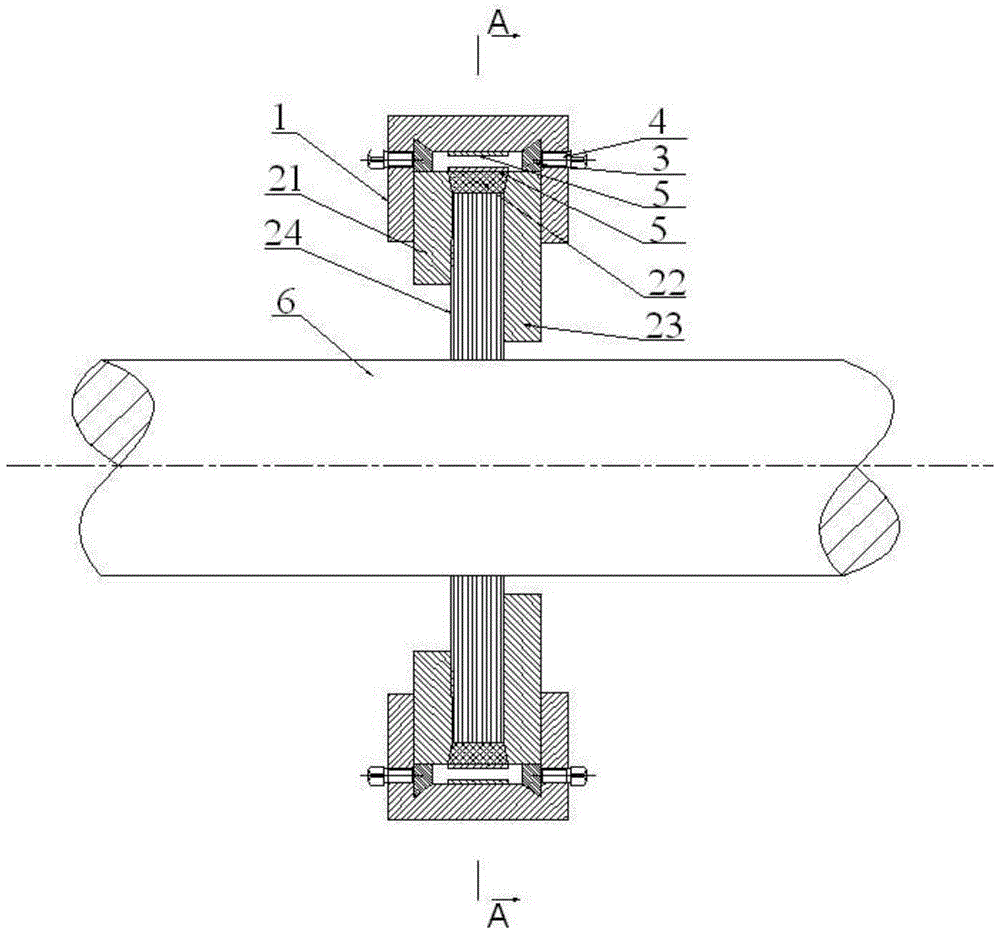 含楔块可调节刷丝束与转子面径向间隙的刷式密封结构