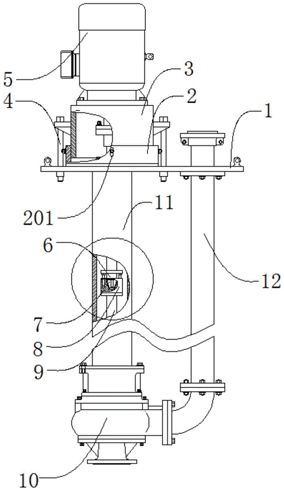 一种长轴距液下泵的制作方法
