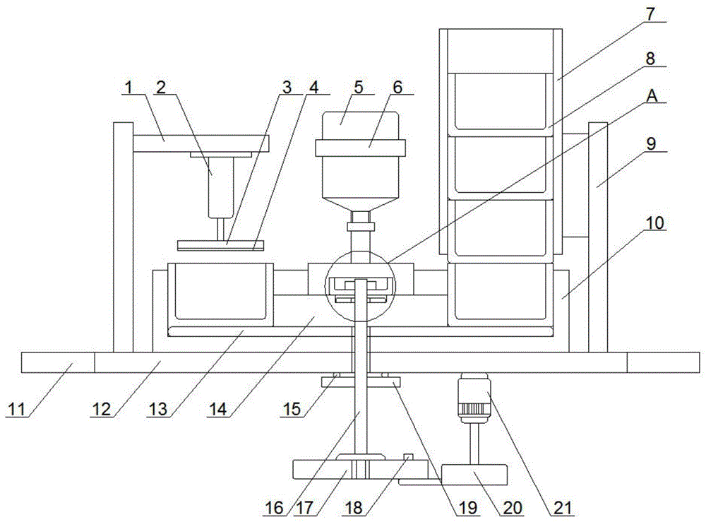 一种自动化茶饼压制拨动结构的制作方法