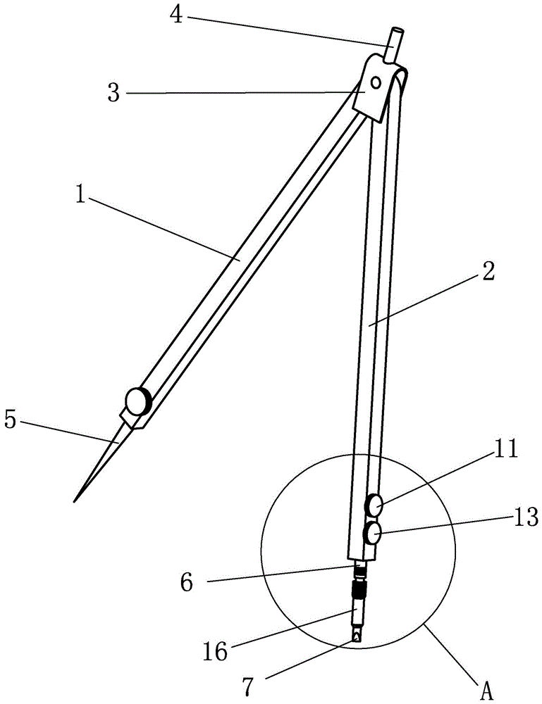 一种制图圆规的制作方法