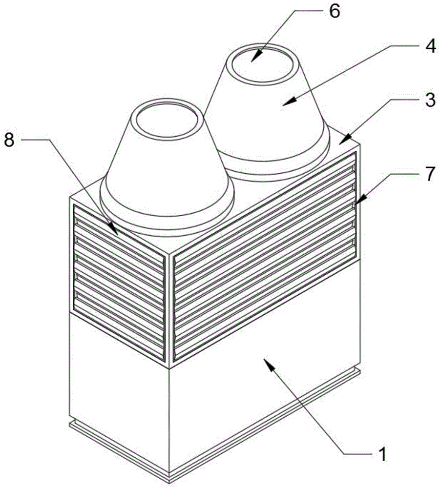 一种可减少自身噪音的空气源热泵组箱的制作方法