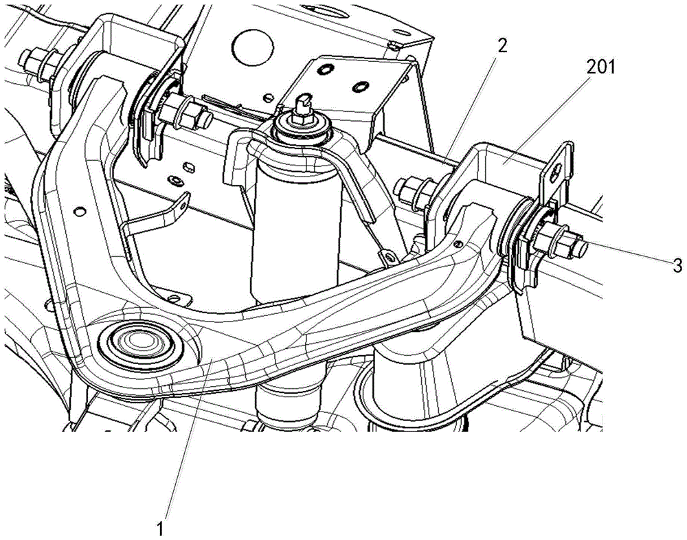 一种车架与控制臂的连接结构和车辆的制作方法