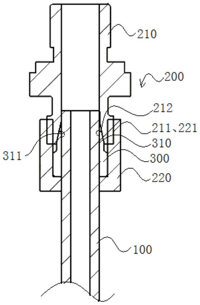 一种应用于注塑模具油气系统的硬管连接结构的制作方法