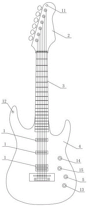 一种带麦克风的电吉他的制作方法