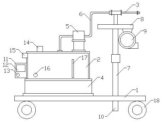 一种具有角度调节提醒的建筑施工涂料喷涂装置的制作方法