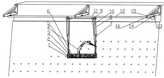一种支撑吊篮式高陡边坡锚固用施工装备的制作方法