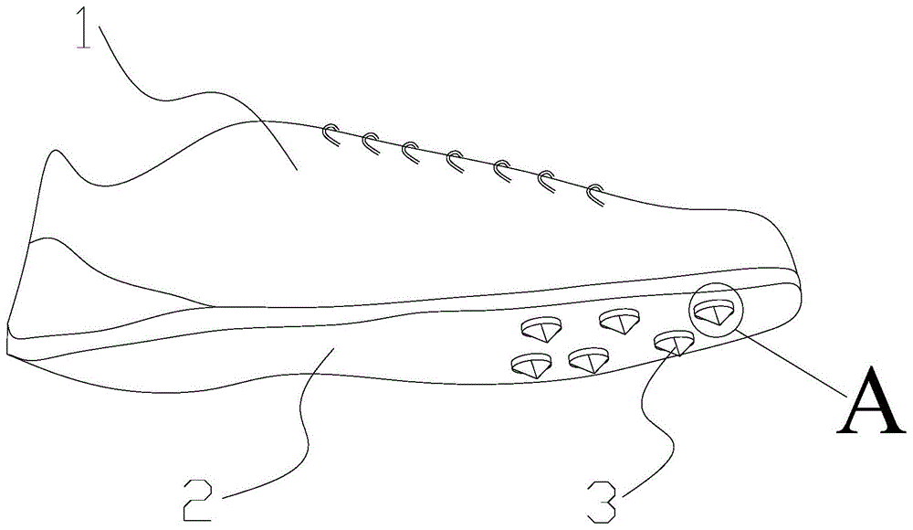 一种鞋钉可调节的田径鞋的制作方法