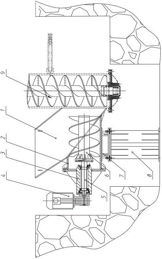 一种用于焦炭垂直螺旋提升机的水平螺旋进料装置的制作方法