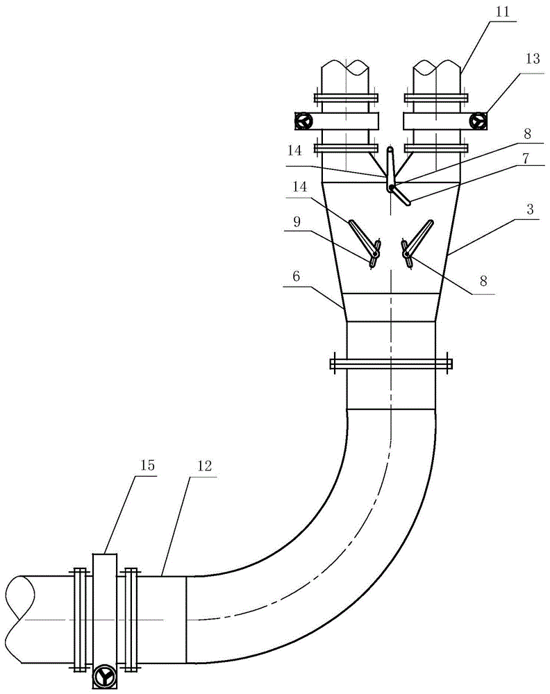 气固两相流双可调分配器和缩孔一体化装置的制作方法