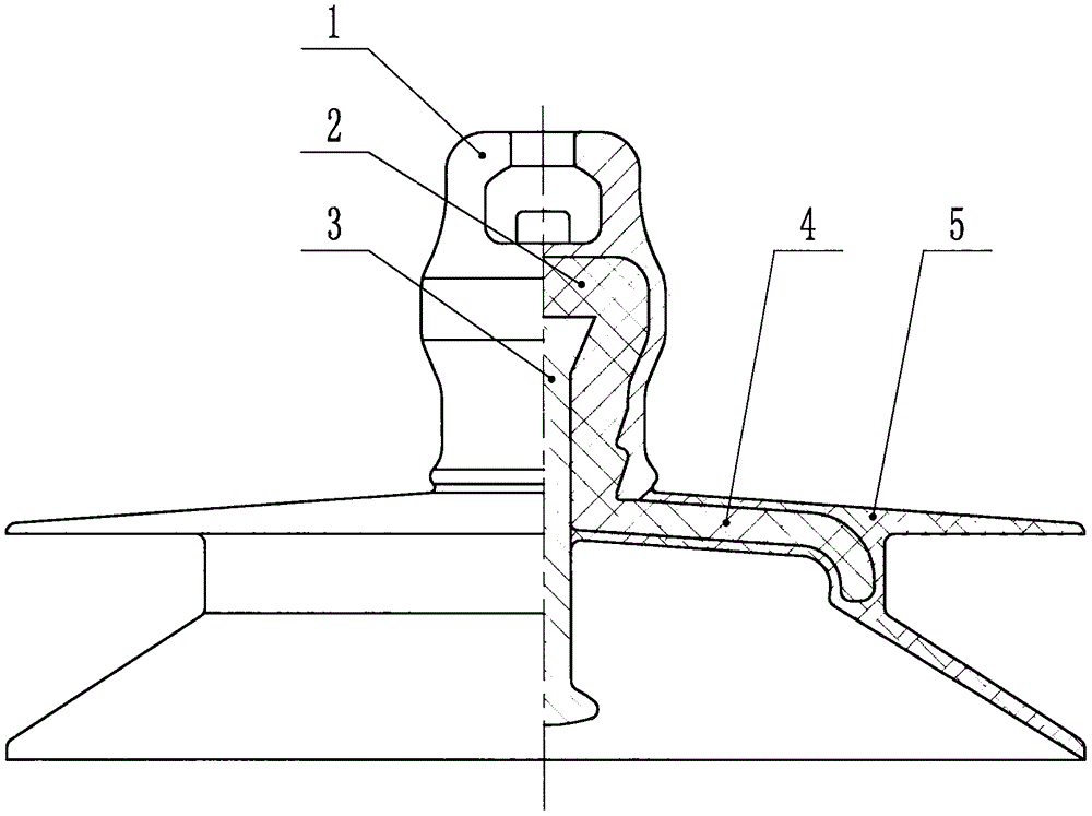 一种新结构的复合盘形绝缘子的制作方法