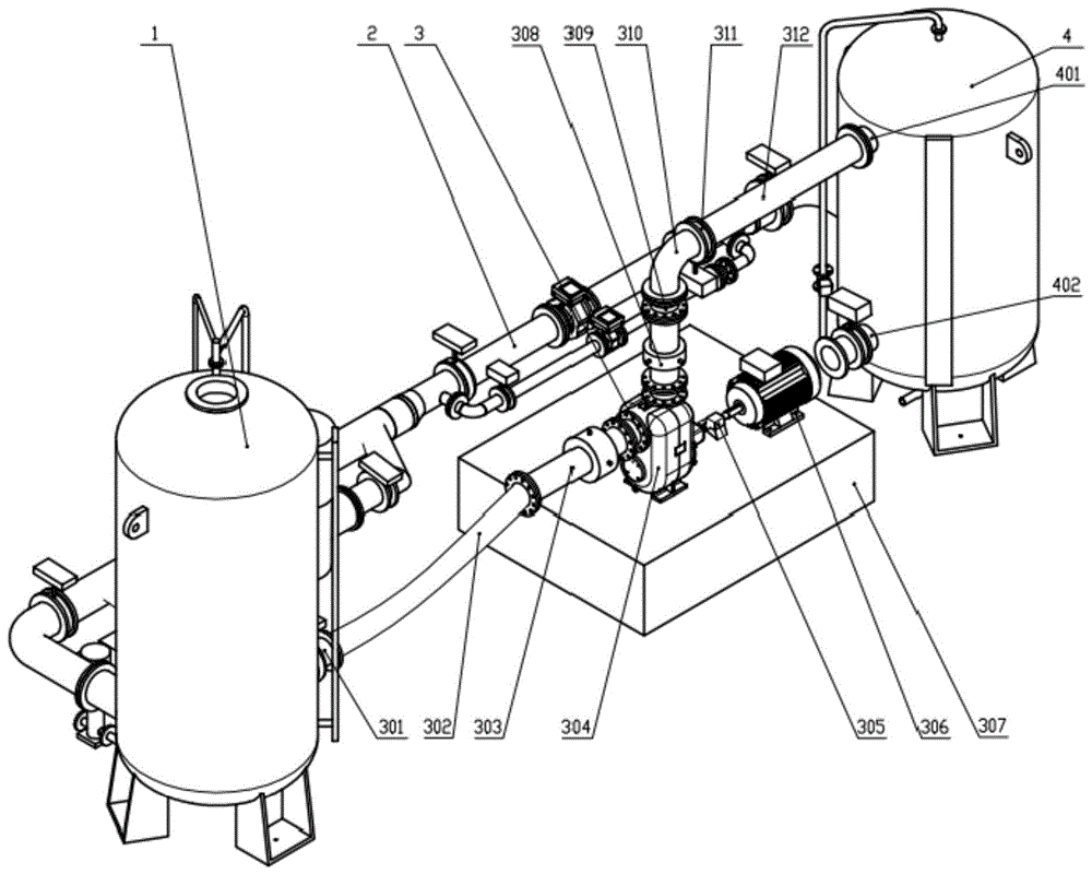 一种可测扬程范围广的水泵试验装置的制作方法