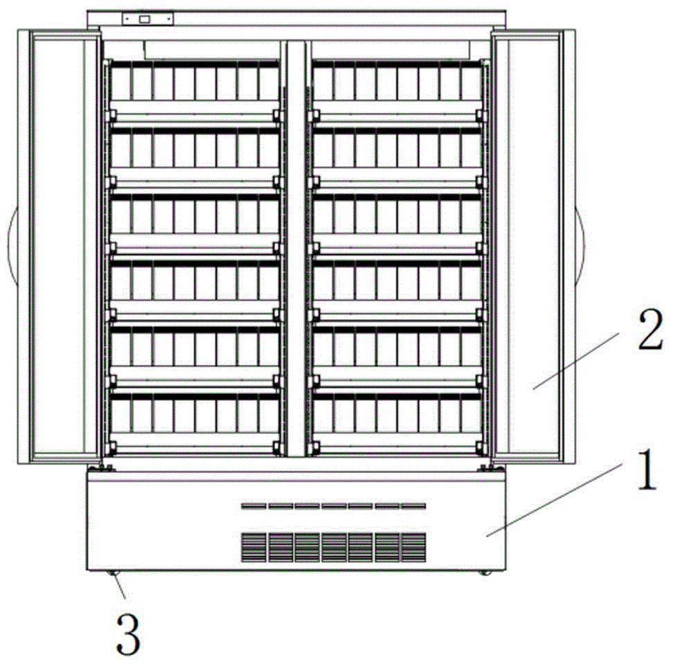 一种带门冷柜的抽取层架的制作方法