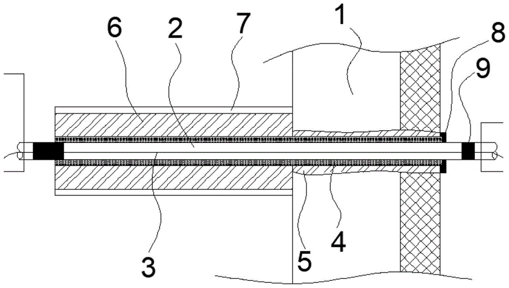 用于冷库的防火、防冷桥电缆穿墙结构的制作方法