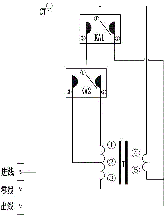 一种适用于低压补偿调压装置的开关连接电路的制作方法
