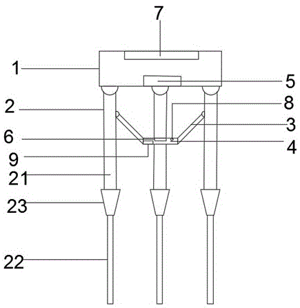一种自动水平对中的测量仪器伸缩三脚架的制作方法
