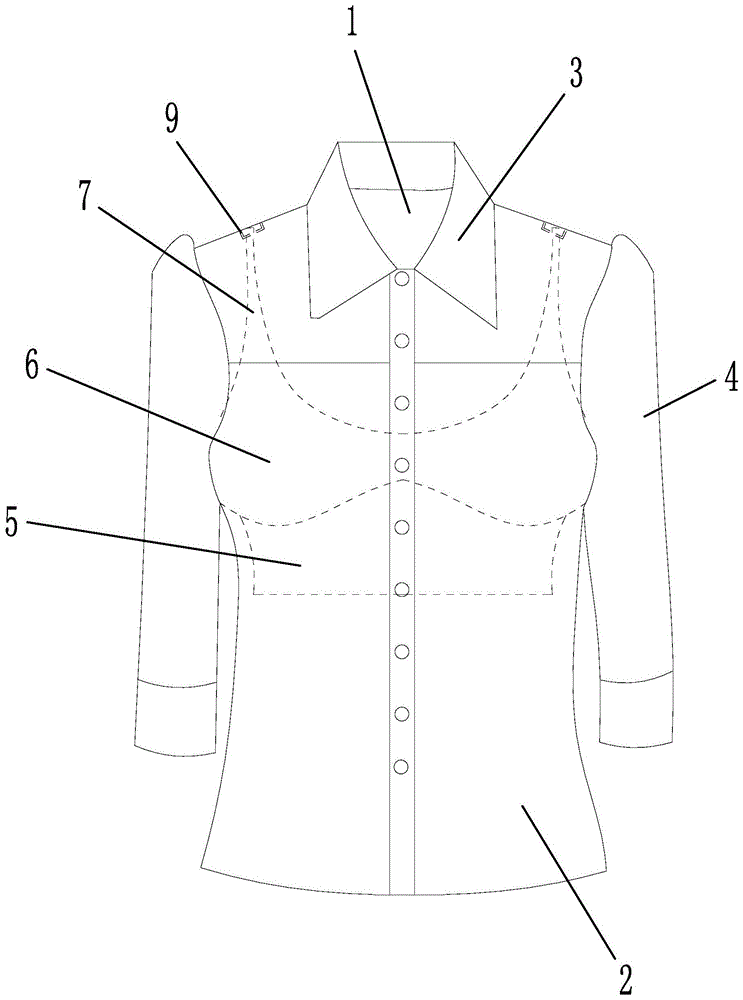 一种挺胸型女士衬衫的制作方法