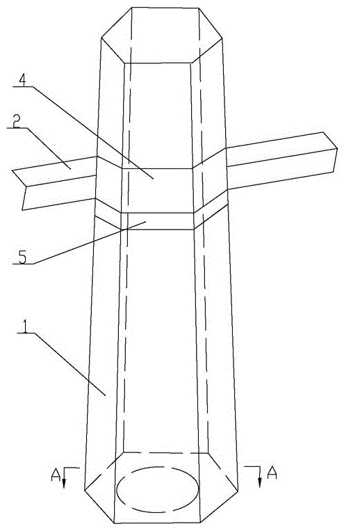 六棱柱型电线杆的制作方法