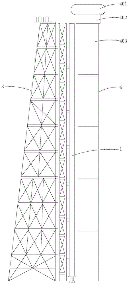 一种自卸式火炬塔架的火炬筒运行可调节式轨道的制作方法