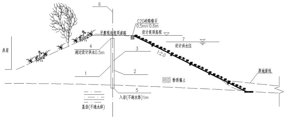 一种射水造墙及其防渗方法与流程