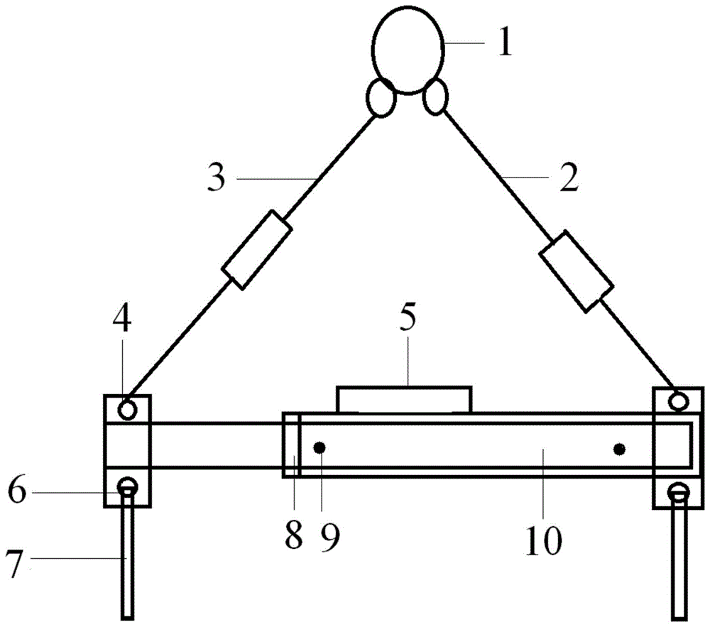 两个所述第一u型扣通过第一钢丝绳拉紧器和第二钢丝绳拉紧器吊装在子
