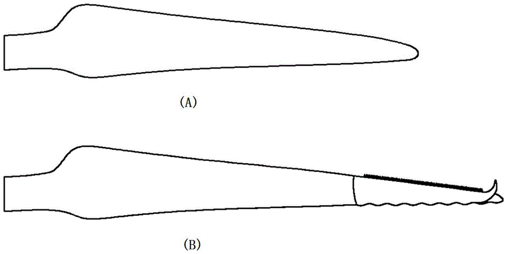 一种风电叶片分叉式叶尖气囊结构及风电叶片的制作方法