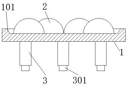 一种六珠6D凸透镜的制作方法