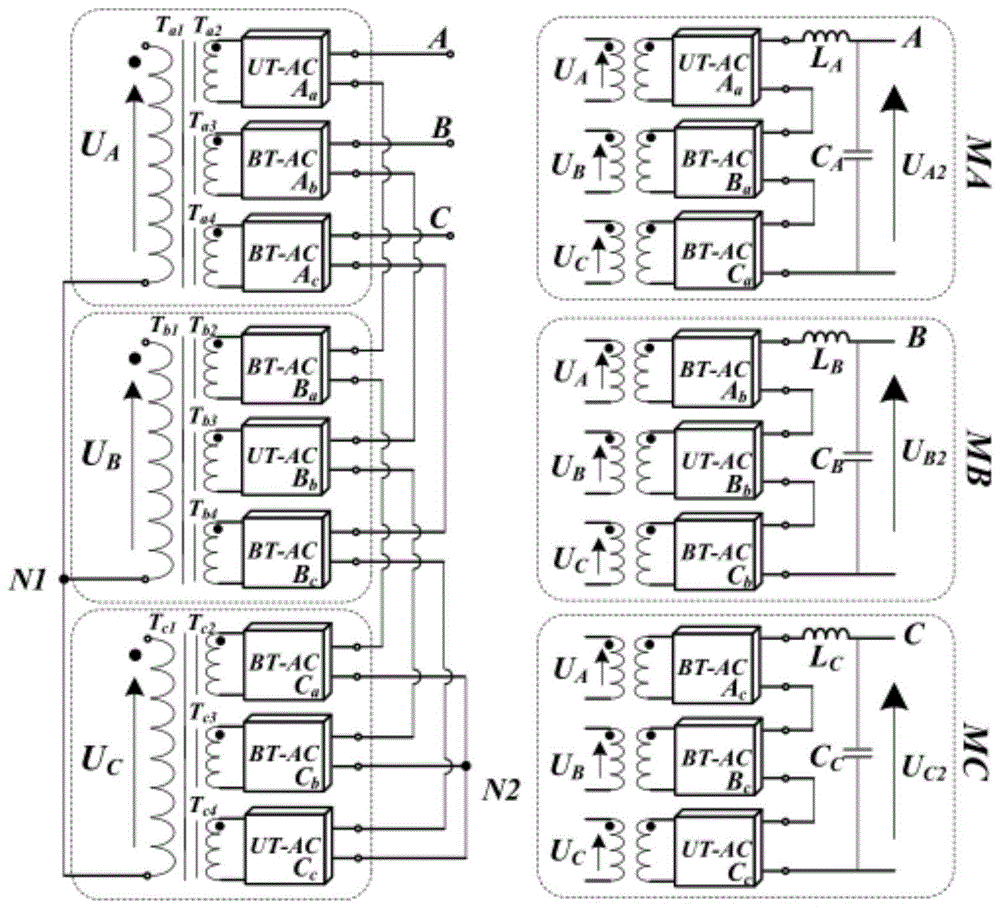 一种级联型灵活交流链变换器拓扑结构的制作方法