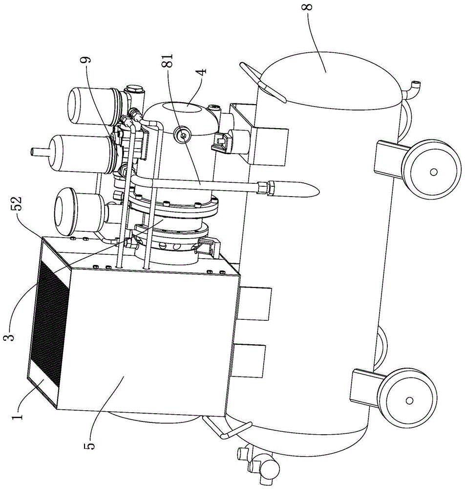 集成式喷油涡旋主机及储气罐一体式喷油涡旋压缩机的制作方法