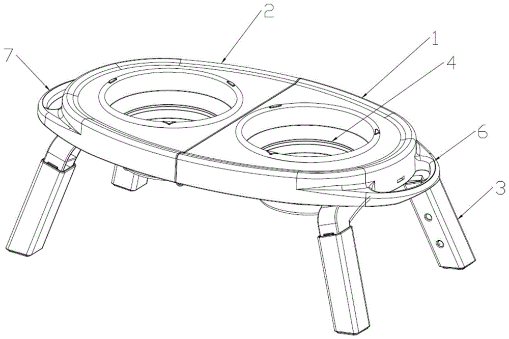 一种可折叠升降的宠物餐桌的制作方法