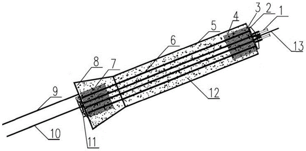 一种悬索管道桥隧道式锚碇主缆锚固系统的制作方法