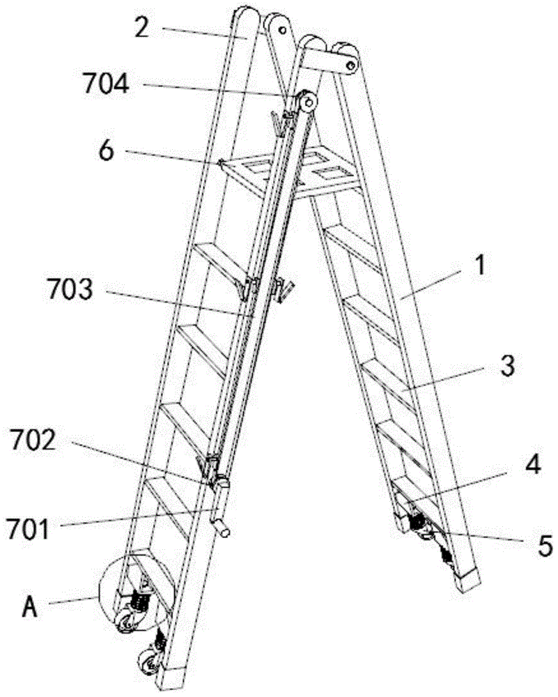 一种电力电工可调节脚踏式电器安装梯的制作方法