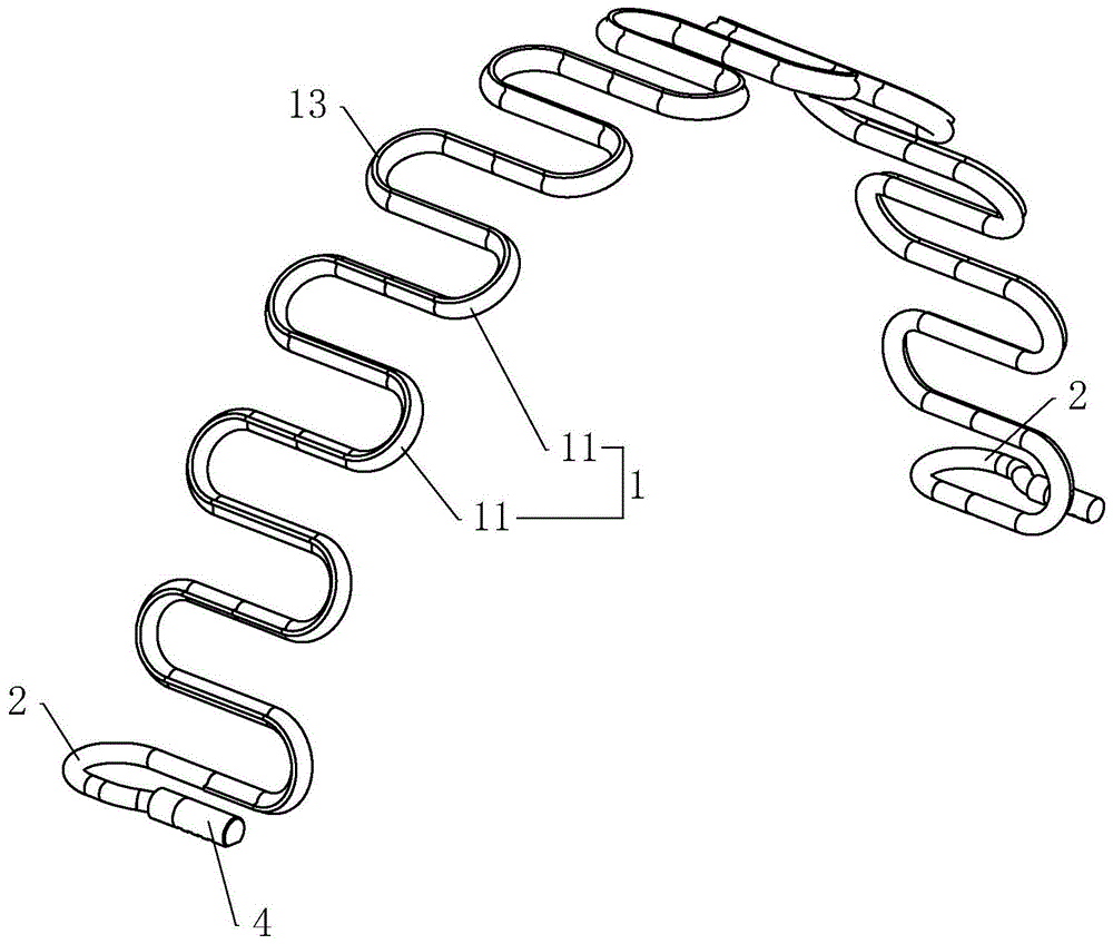 一种沙发用曲面蛇形弹簧结构的制作方法