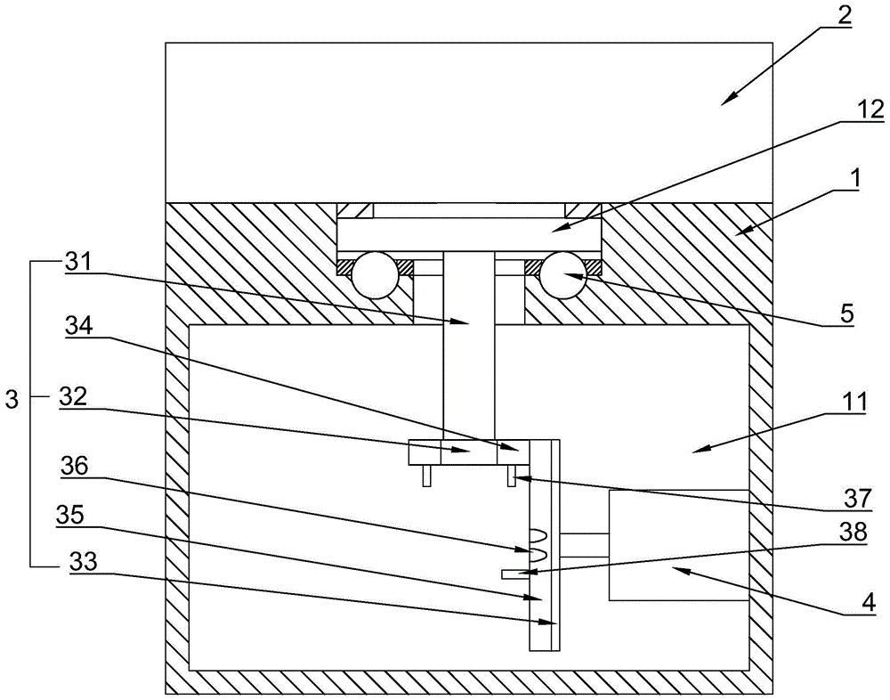 一种可间歇旋转的展柜的制作方法