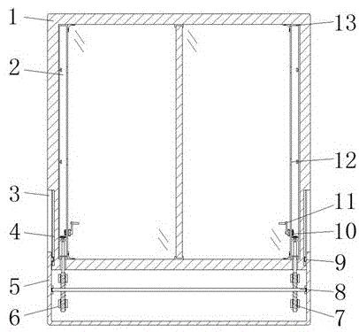 一种带有伸缩式晾衣架的铝合金门窗的制作方法