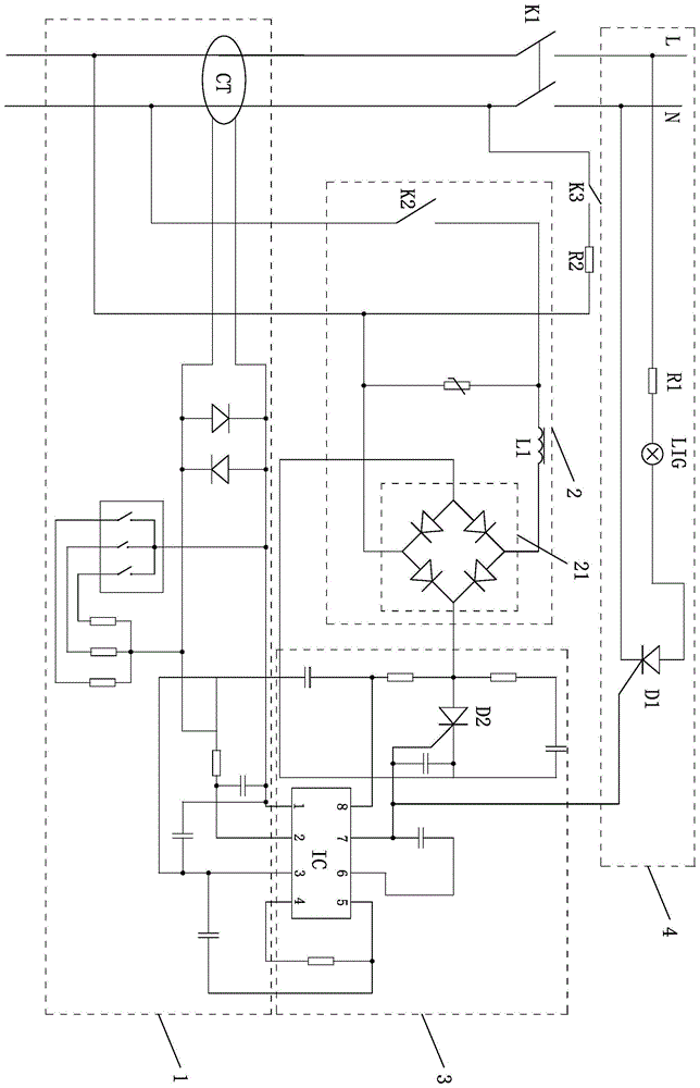 一种具有漏电灯光闪烁功能的漏电保护器的制作方法