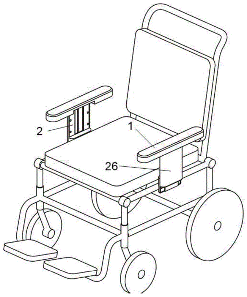 一种升降扶手机构及轮椅的制作方法