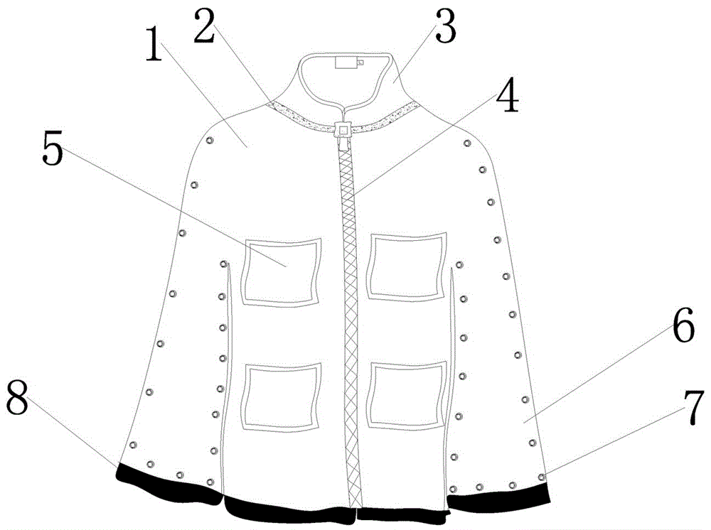 一种具有磁疗发热功能的老年服装的制作方法