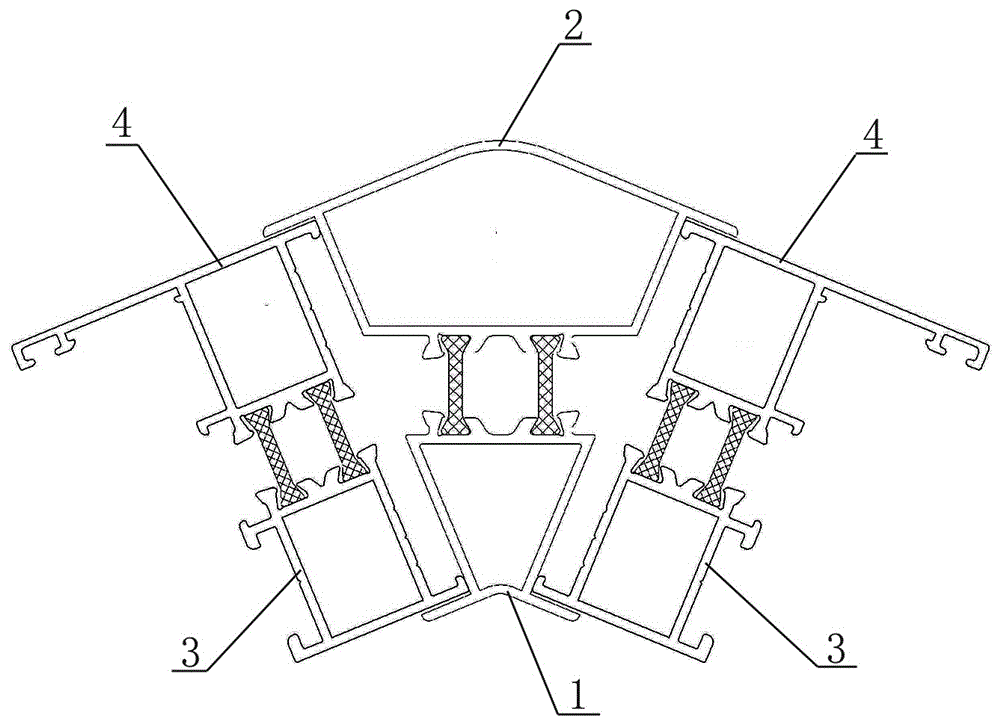 铝合金平开窗的135度转角结构的制作方法