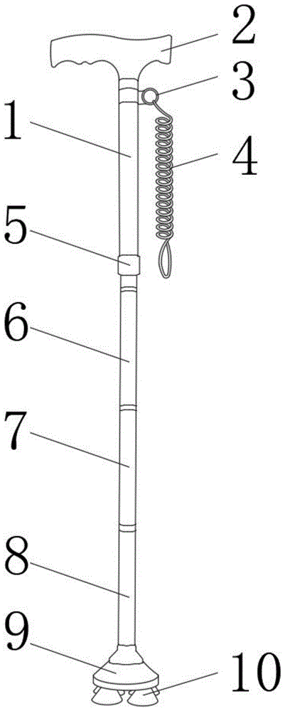 多功能折叠拐杖的制作方法