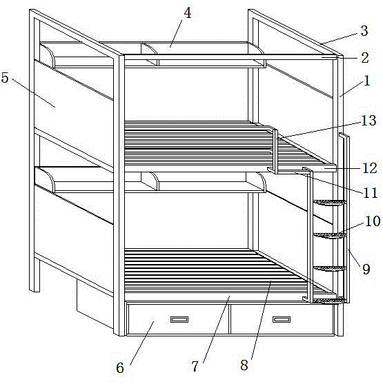 公寓双层床的制作方法