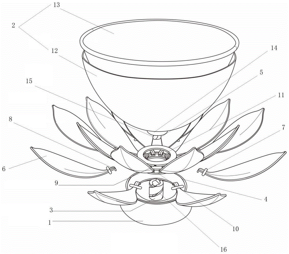 一种具有花瓣开合结构的碗的制作方法