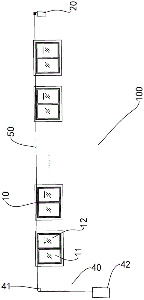 平移式排烟窗的联动开窗系统的制作方法