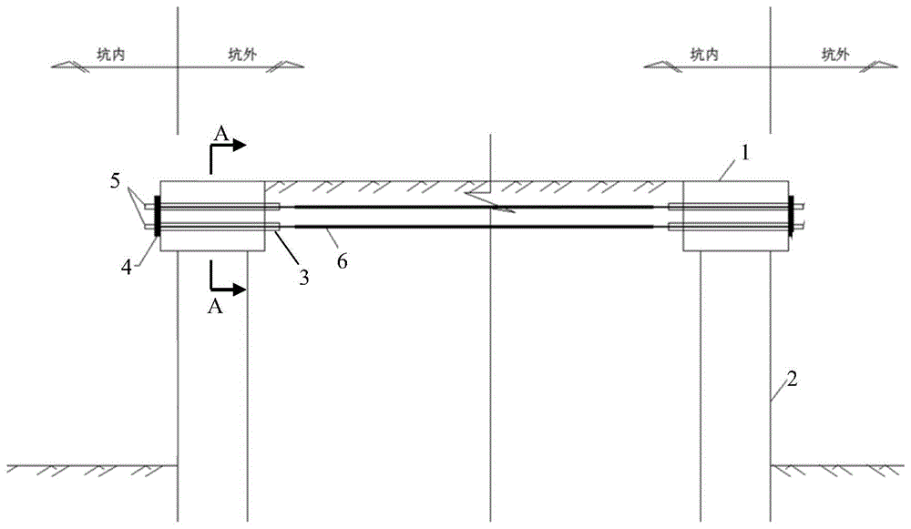 一种对拉线束基坑支护结构的制作方法