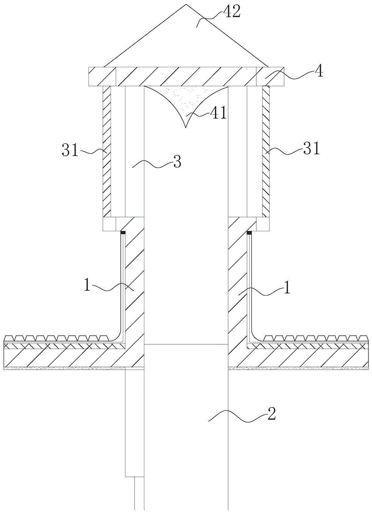 防水屋面烟道的制作方法