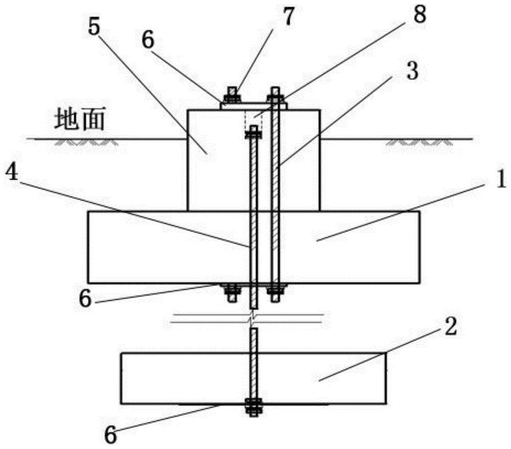 一种输电线路联合板杆的单锚板基础固定结构的制作方法