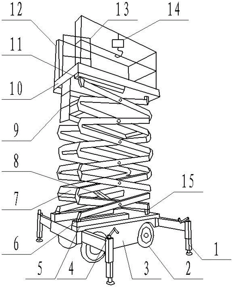 一种高炉电气线缆敷设用升降架的制作方法