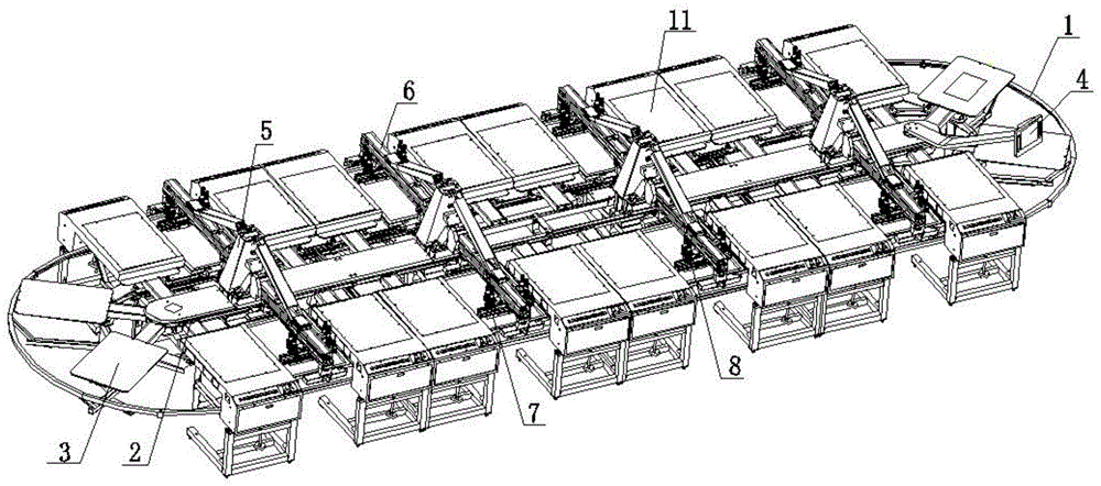 一种新型椭圆印花机,包括印花机床,所述印花机床上设置有呈椭圆形结构