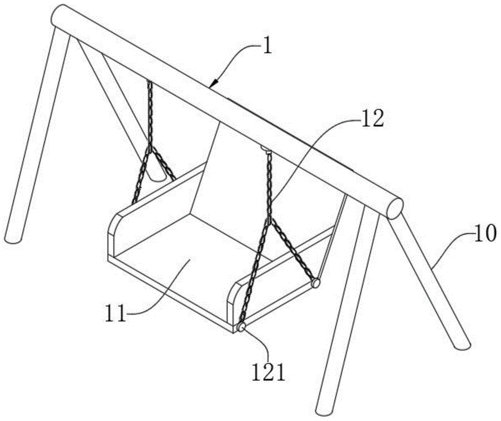一种可自由调整摆动方向的双人秋千的制作方法